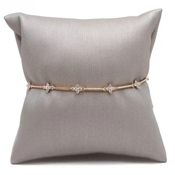 Diamond Station Bracelet in 14k Yellow Gold Lumina Gem Hampstead, NC