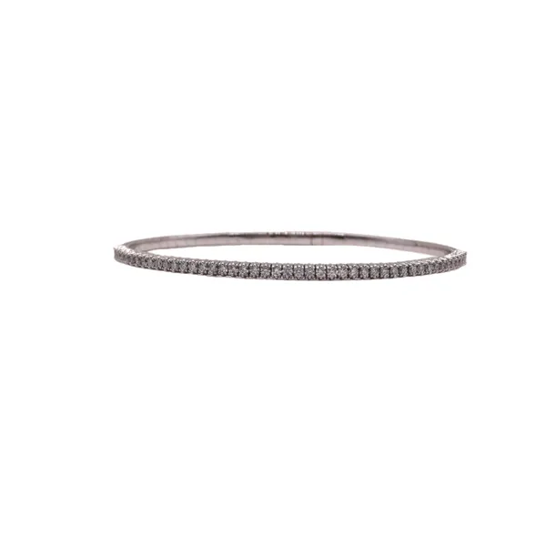 1.95ctw Diamond and 14k White Gold Flex Bangle Lumina Gem Hampstead, NC