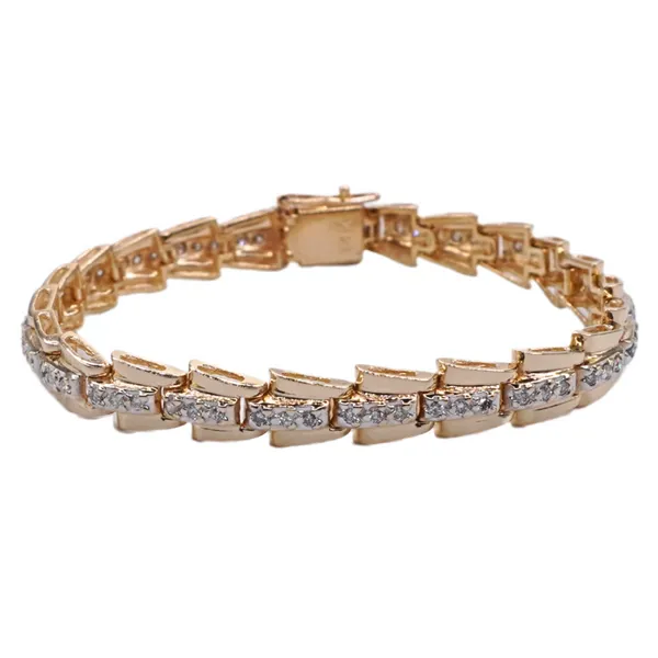 Approximately .50ctw Diamond and 14k Yellow Gold Bracelet Lumina Gem Hampstead, NC