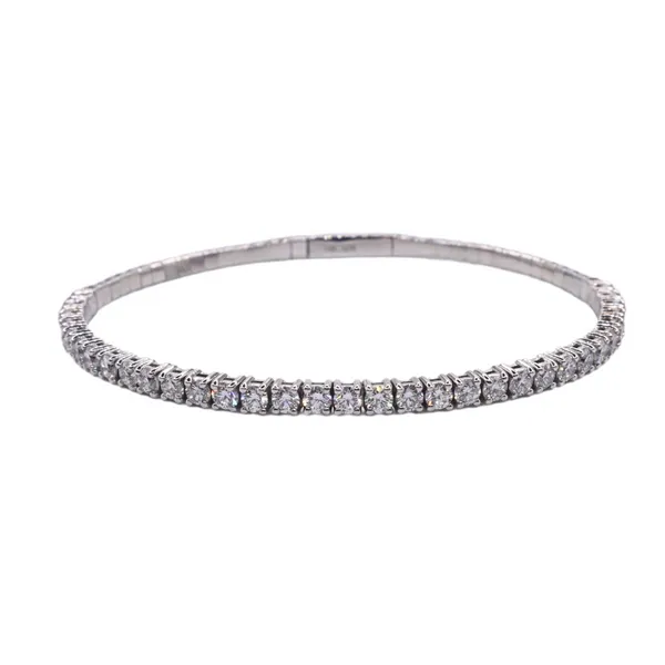 3.10ctw Diamond and 14k White Gold Flex Bangle Lumina Gem Hampstead, NC