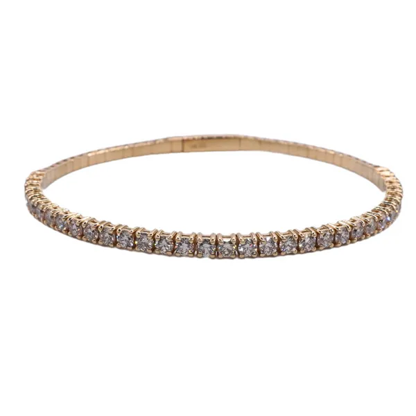 3.15ctw Diamond and 14k Yellow Gold Flex Bangle Lumina Gem Hampstead, NC