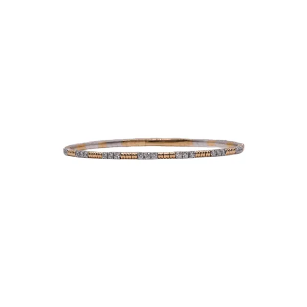 1.10ctw Diamond Flex Bangle- 14k Two Tone Gold Lumina Gem Hampstead, NC