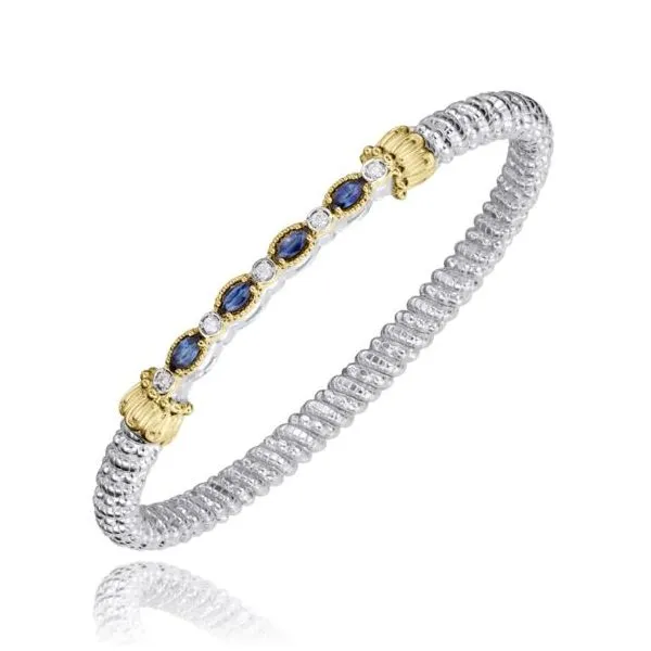 Alwand Vahan 4mm .10ctw Diamond and Sapphire Bangle Lumina Gem Hampstead, NC