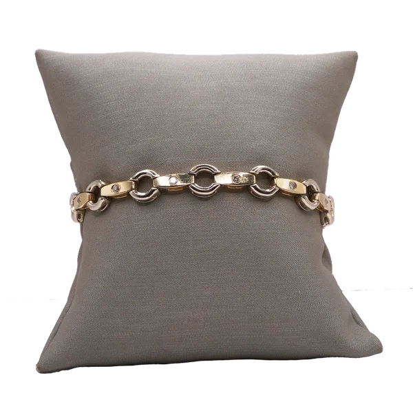 14k Two Tone Diamond Accent Bracelet Lumina Gem Hampstead, NC