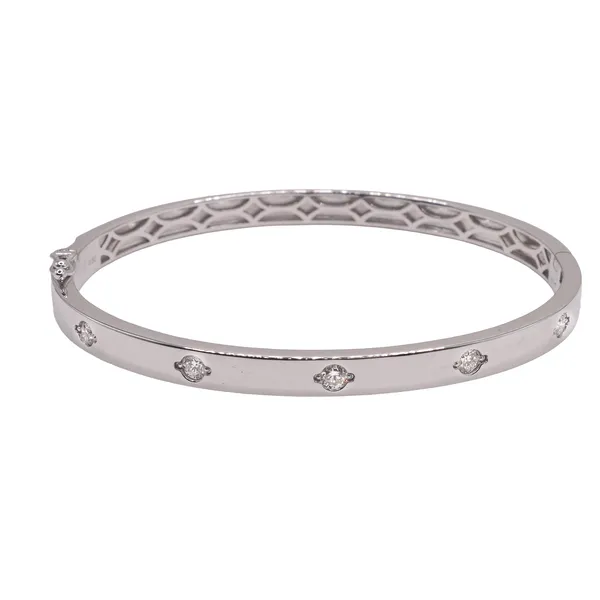 .50ctw Diamond Hinged Bangle- 14k White Gold Lumina Gem Hampstead, NC