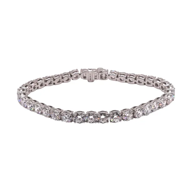 14.79ctw Lab Grown Diamond Bracelet- 14k White Gold Image 2 Lumina Gem Hampstead, NC