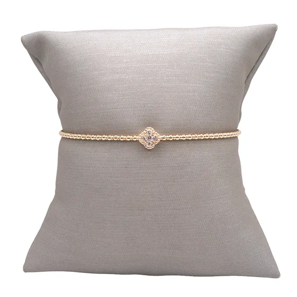 .10ctw Single Clover Station Flex Bangle- 14k Yellow Gold Lumina Gem Wilmington, NC