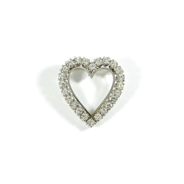 Diamond Heart Pin - F-G Color SI2 Clarity Lumina Gem Wilmington, NC
