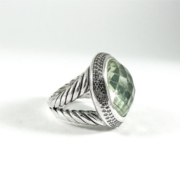 David Yurman Green Amethyst and Diamond Ring Image 2 Lumina Gem Wilmington, NC