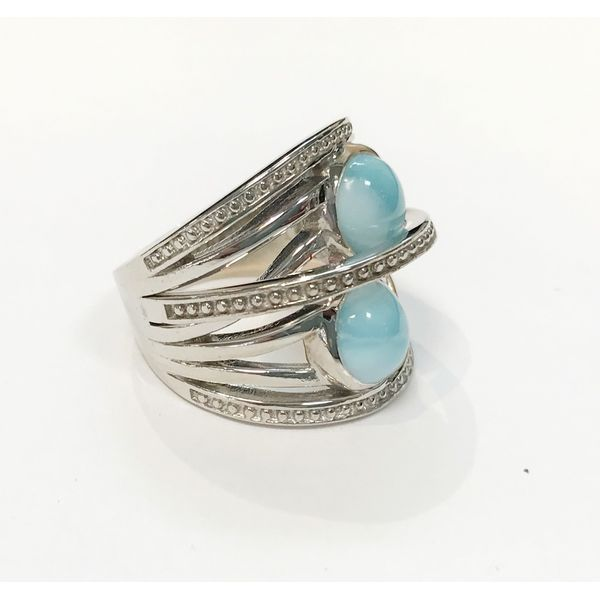 Marahlago Indigo Larimar Ring Image 2 Lumina Gem Wilmington, NC