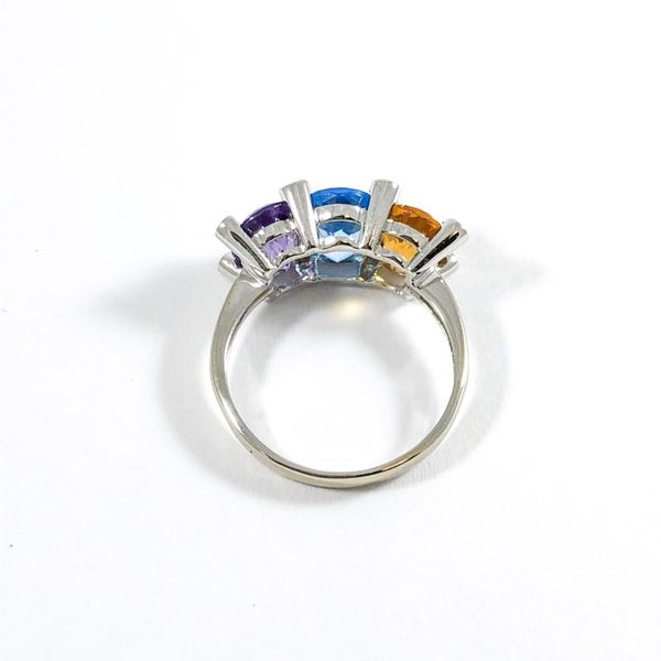 Citrine, Blue Topaz, and Amethyst Three Stone Ring Image 3 Lumina Gem Wilmington, NC