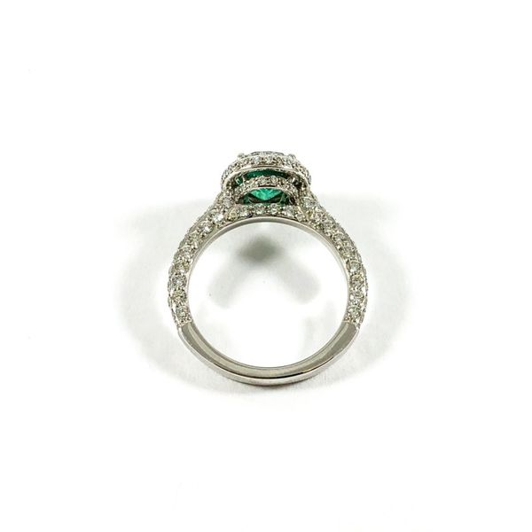 1.48ct Oval Emerald and Diamond Ring Image 3 Lumina Gem Wilmington, NC