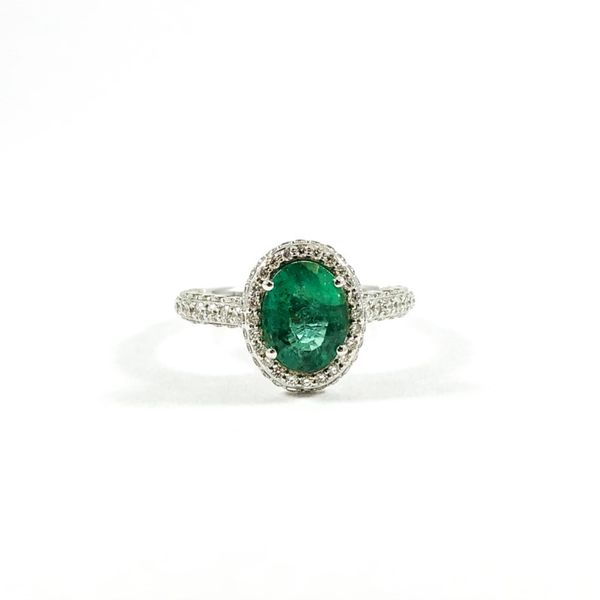 1.48ct Oval Emerald and Diamond Ring Lumina Gem Wilmington, NC