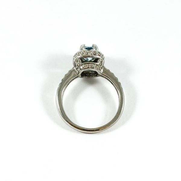 .99ct Aquamarine and Diamond Ring - White Gold Image 3 Lumina Gem Wilmington, NC
