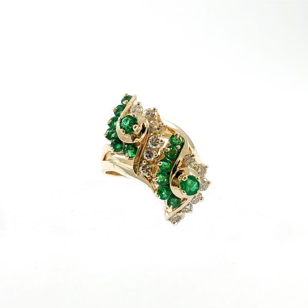 Emerald and Diamond Fashion Ring - Yellow Gold Lumina Gem Wilmington, NC