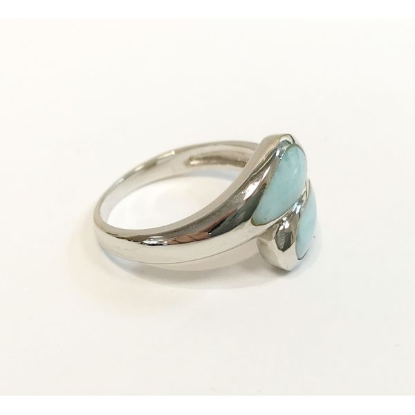 Marahlago Indra Larimar Crossover Ring Image 2 Lumina Gem Wilmington, NC