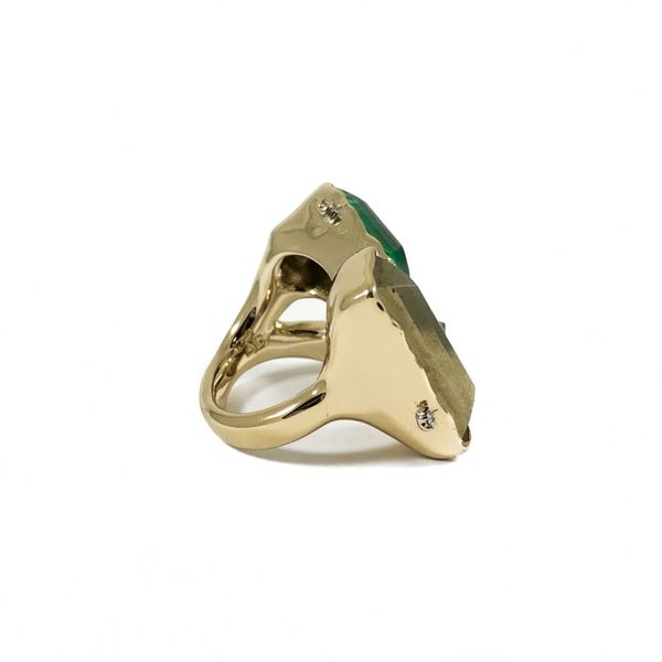 Alexis Bittar Molten Metal Malachite Ring Image 2 Lumina Gem Wilmington, NC