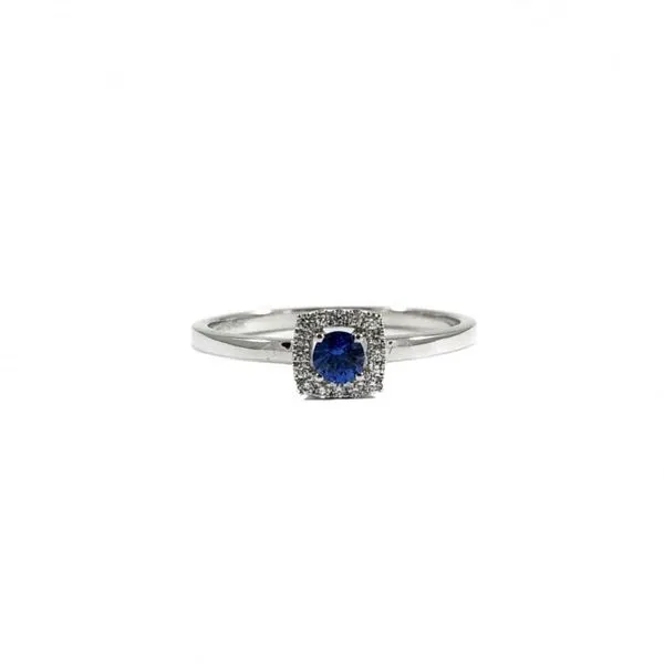 .13ctw Sapphire and Diamond Ring - White Gold Lumina Gem Wilmington, NC