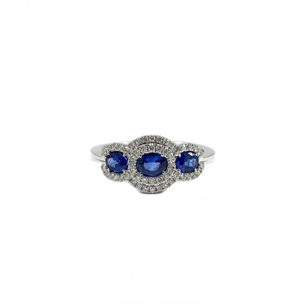 1ctw Sapphire and Diamond Ring - White Gold Lumina Gem Wilmington, NC