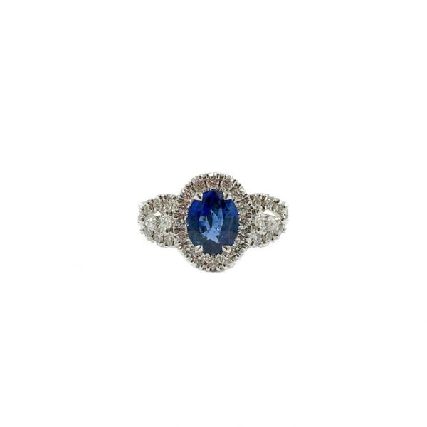 1.52ct Sapphire and 1.04ctw Diamond Ring - White Gold Lumina Gem Wilmington, NC