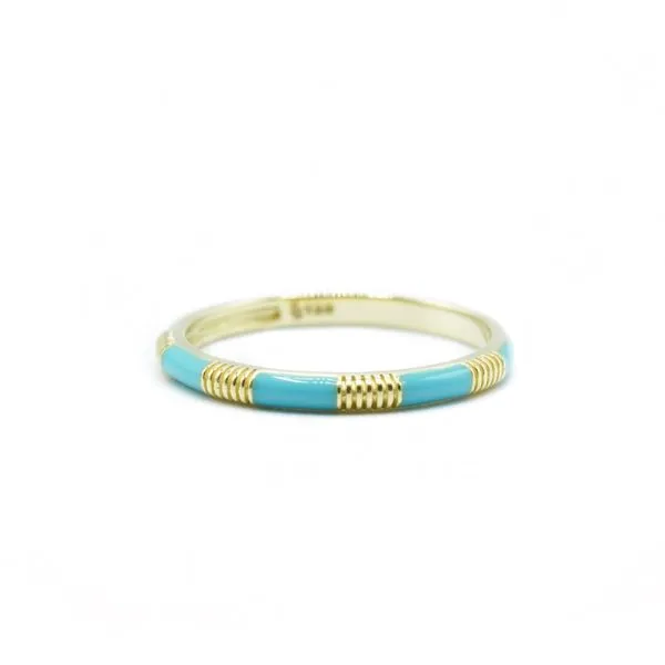 Sloane Street Turquoise Enamel and 18k Yellow Gold Band Lumina Gem Wilmington, NC