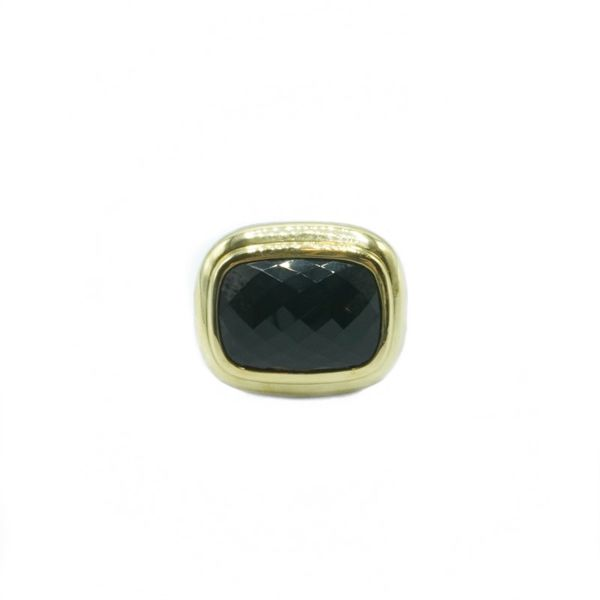 David Yurman Onyx Albion Ring - Sterling Silver and Yellow Gold Lumina Gem Wilmington, NC