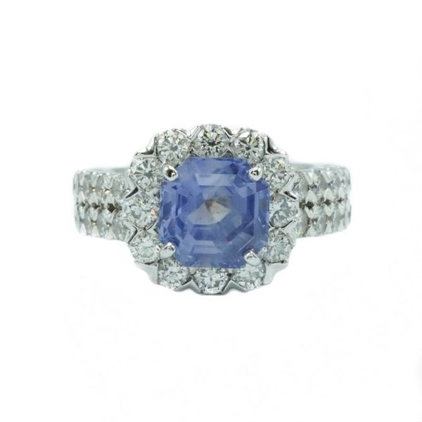 4.26ct Ceylon Sapphire and 2.03ctw Diamond Ring in White Gold Lumina Gem Wilmington, NC