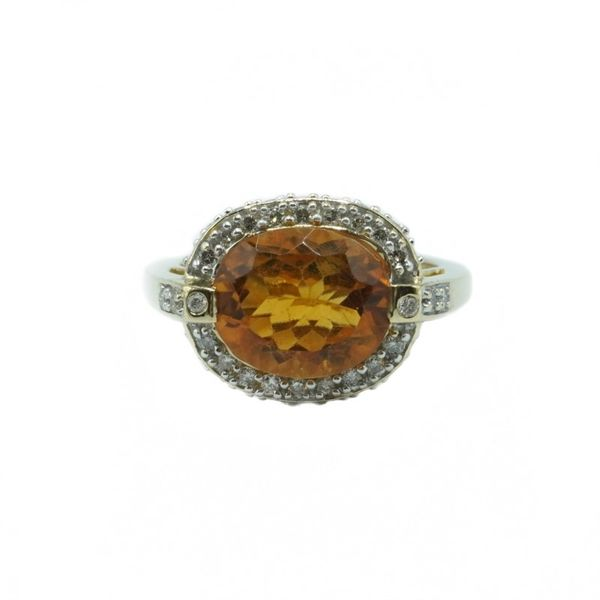 Citrine and Diamond Ring - Yellow Gold Lumina Gem Wilmington, NC