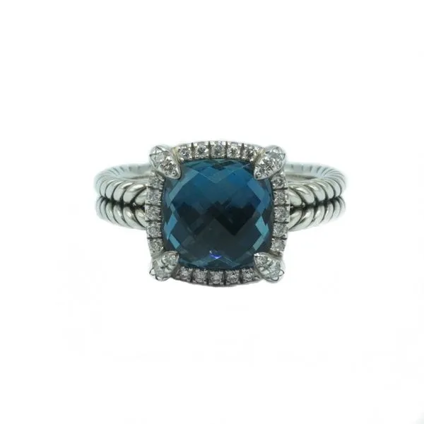 David Yurman Chatelaine Hampton Blue Topaz and Diamond Ring Lumina Gem Wilmington, NC