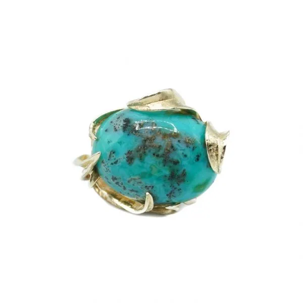 Turquoise and Yellow Gold Ring Lumina Gem Wilmington, NC