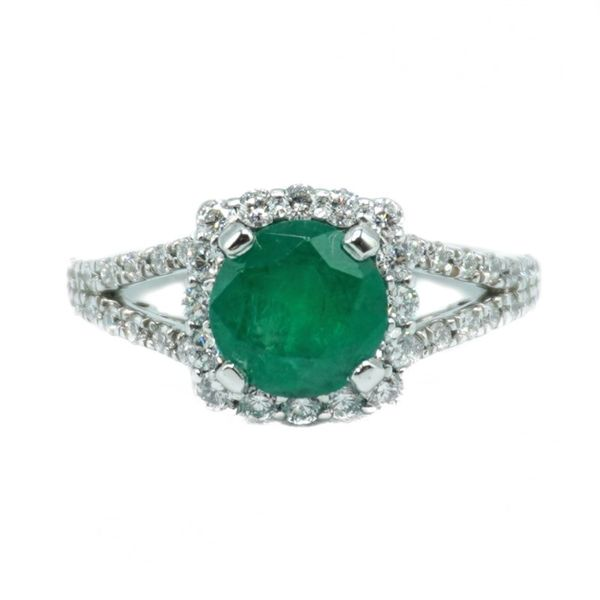 1.31ct Emerald and Diamond Ring - White Gold Lumina Gem Wilmington, NC