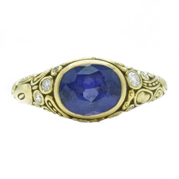 Alex Sepkus 2.19ct Sapphire and .15ctw Diamond Ring - Yellow Gold Lumina Gem Wilmington, NC