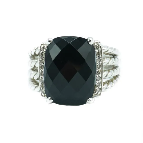 David Yurman Onyx and Diamond Wheaton Ring Lumina Gem Wilmington, NC