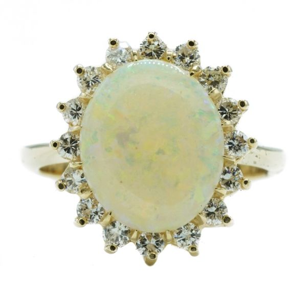 Opal and Diamond Ring- 14k Yellow Gold Lumina Gem Wilmington, NC
