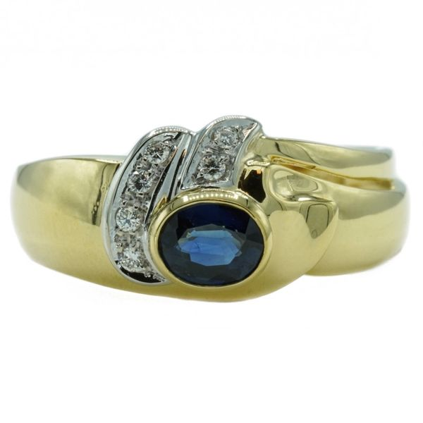 Oval Sapphire and Diamond Ring in Yellow Gold Lumina Gem Wilmington, NC