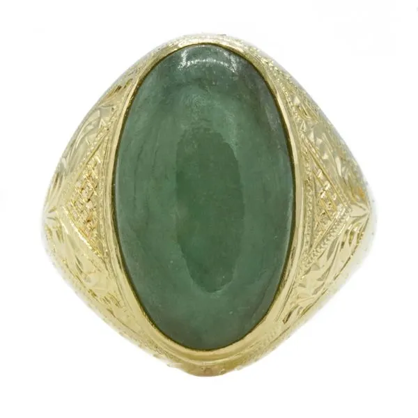 Jade and 19k Yellow Gold Ring Lumina Gem Wilmington, NC