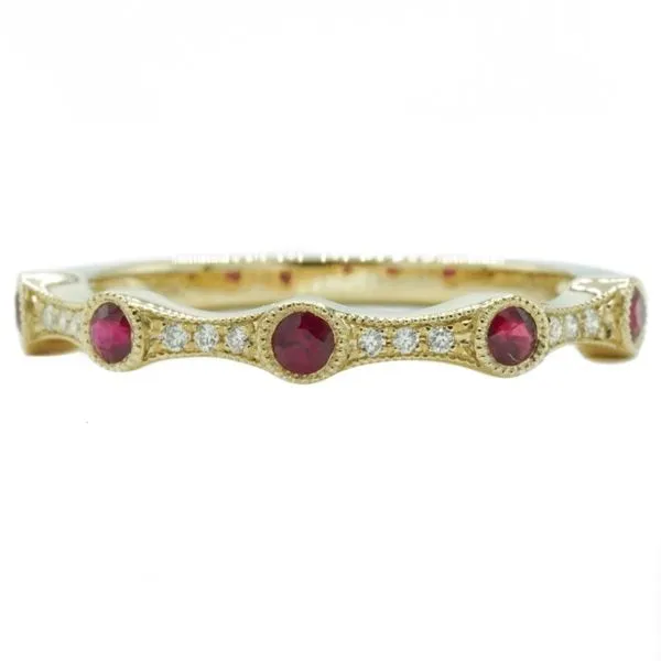 Ruby and Diamond Band - 14k Yellow Gold Lumina Gem Wilmington, NC