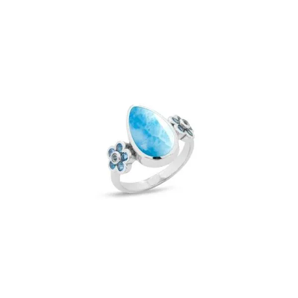 Marahlago Leia Larimar and Blue Topaz Ring Lumina Gem Wilmington, NC