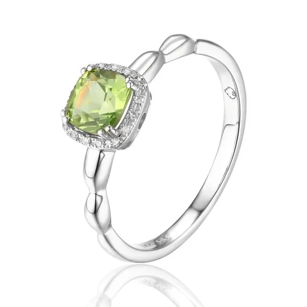 Luvente Peridot and Diamond Ring - 14k White Gold Lumina Gem Wilmington, NC