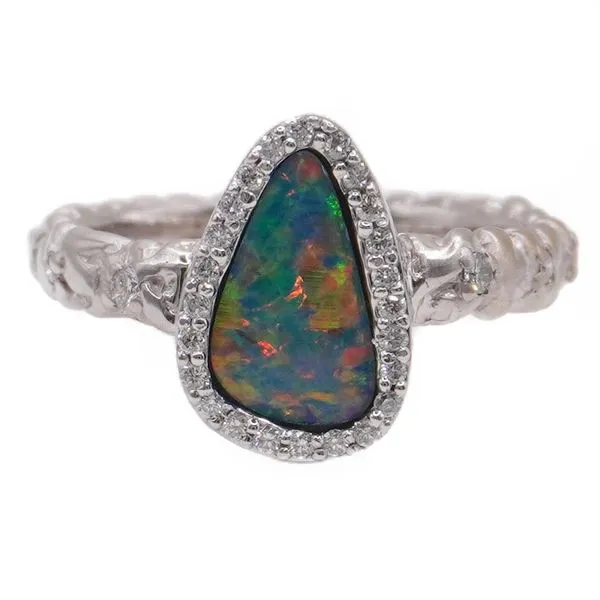 2ct Opal and .21ctw Diamond Ring Lumina Gem Hampstead, NC