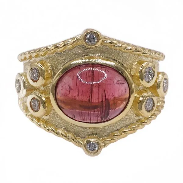 Raymond Mazza Pink Tourmaline and Diamond Ring Lumina Gem Wilmington, NC
