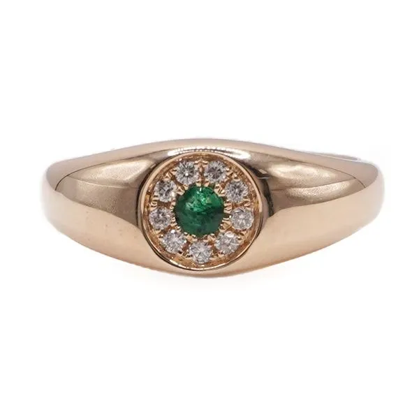.10ct Emerald and .10ctw Diamond Ring Lumina Gem Wilmington, NC