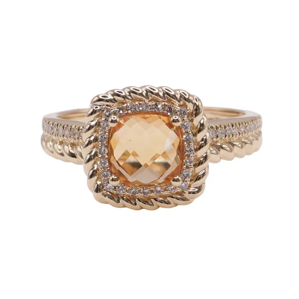 Luvente 1.15ct Citrine and .15ctw Diamond Ring Lumina Gem Hampstead, NC