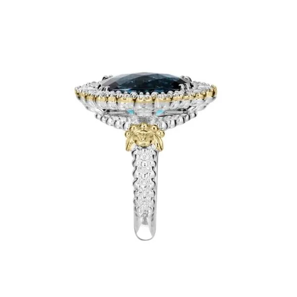 Alwand Vahan .70ctw Diamond and London Blue Topaz Ring in Sterling Silver and 14k Yellow Gold Image 2 Lumina Gem Hampstead, NC