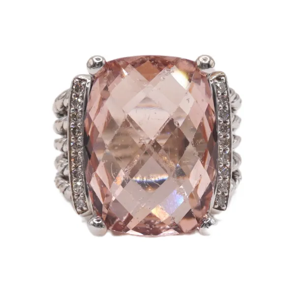 David Yurman Wheaton Ring with Diamond and Morganite Lumina Gem Hampstead, NC
