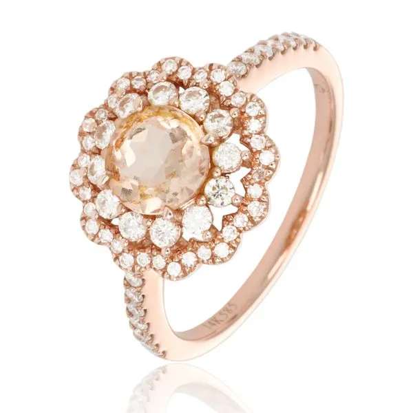 Luvente .81ct Morganite and .50ctw Diamond Ring Lumina Gem Hampstead, NC