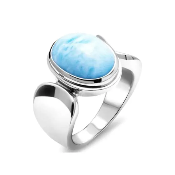 Marahlago Caressa Larimar Ring- Sterling Silver Lumina Gem Wilmington, NC