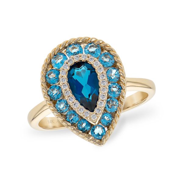 Allison-Kaufman 1.52ctw Blue Topaz and Diamond Ring Lumina Gem Wilmington, NC
