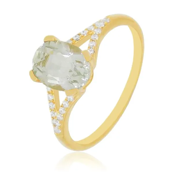 Luvente Green Amethyst and .12ctw Diamond Ring Lumina Gem Hampstead, NC