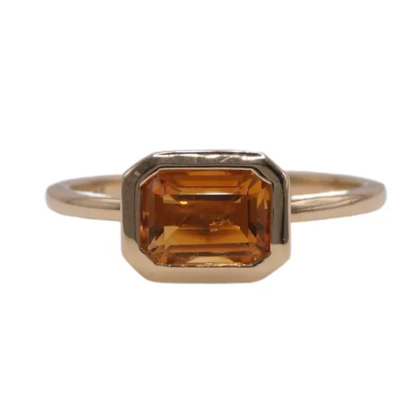 Paragon Couture 1ct Citrine East West Bezel Set Ring Lumina Gem Hampstead, NC